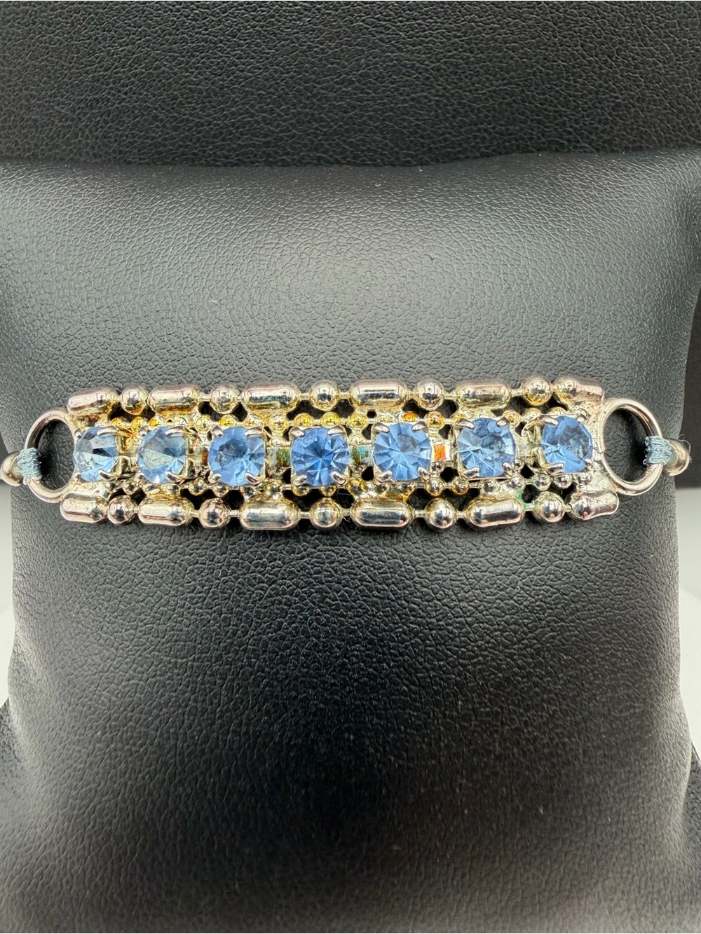 Alex and Ani Blue Crystal and Silver tone Accent Bracelet - Picture 4 of 7